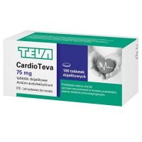 CARDIOTEVA 75 mg 100 tabletek dojelitowych