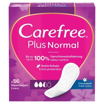 CAREFFREE Plus Normal Wkładki higieniczne, 56 szt.