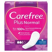 CAREFFREE Plus Normal Wkładki higieniczne, 56 szt.
