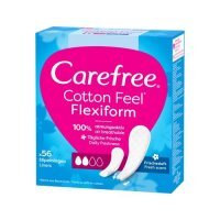 Carefree Cotton Flexiform Wkładki higieniczne, 56 sztuk