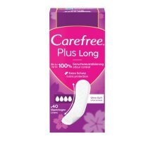CAREFREE Plus Long Wkładki higieniczne bezzapachowe, 40 sztuk