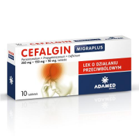 CEFALGIN MIGRAPLUS 10 tabletek przeciwbólowe, na gorączkę