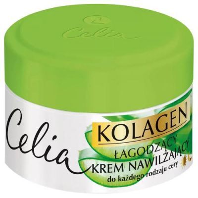 CELIA Kolagen Łagodzący krem nawilżający do twarzy z Aloesem, 50ml