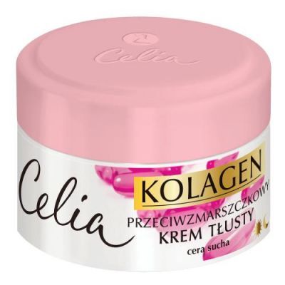 CELIA Kolagen Przeciwzmarszczkowy krem tłusty do cery suchej z witaminami A+E, 50ml