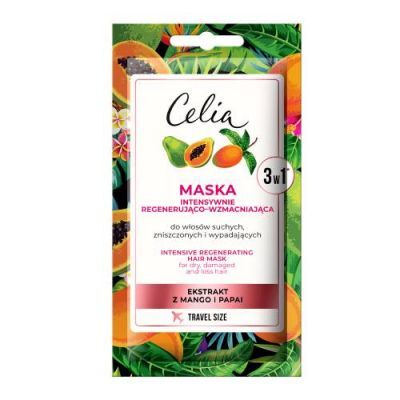 Celia Maska intensywnie regenerująco-wzmacniająca do włosów suchych zniszczonych i wypadających, 10 ml