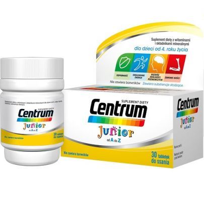 CENTRUM JUNIOR 30 tabletek do ssania witaminy dla dzieci
