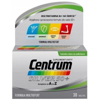 CENTRUM SILVER 50+, 30tabletek  KRÓTKA DATA 30.11.2024