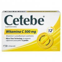 CETEBE Witamina C 500 mg 30 kapsułek