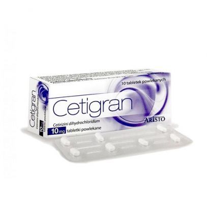 CETIGRAN 10 mg 10 tabletek, lek na alergię