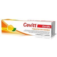 CEVITT GARDŁO tabletki do ssania o smaku cytryny 20 sztuk, gardło