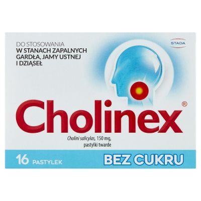 CHOLINEX Bez cukru, 16 pastylek