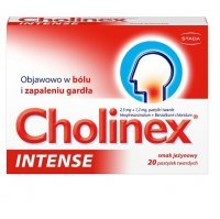 CHOLINEX INTENSE smak jeżynowy 20 tabletek do ssania