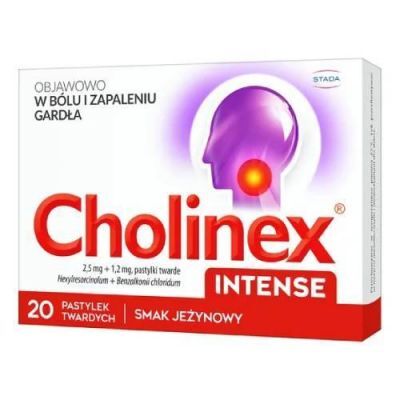 CHOLINEX INTENSE - smak jeżynowy - 20 tabletek KRÓTKA DATA 31.01.2025