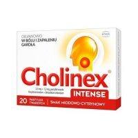 CHOLINEX INTENSE smak miodowo-cytrynowy, 20 tabletek KRÓTKA DATA 28.02.2025