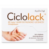 Ciclolack 80 mg/g Lakier do paznokci leczniczy, 2 x 3 g