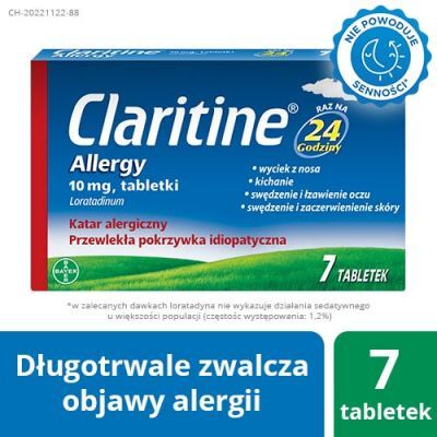 CLARITINE ALLERGY 10 mg  7 tabletek na katar alergiczny