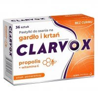 CLARVOX Propolis Pomarańcza 36 pastylek do ssania