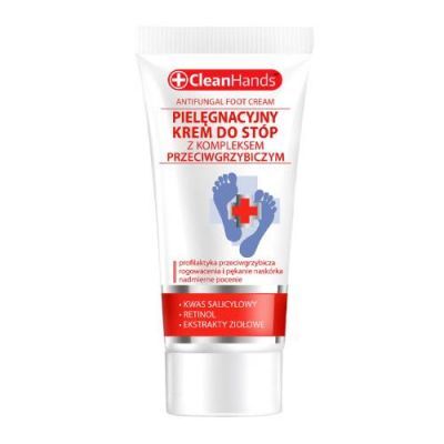 CleanHands Pielęgnacyjny krem do stóp z kompleksem przeciwgrzybiczym, 30 ml