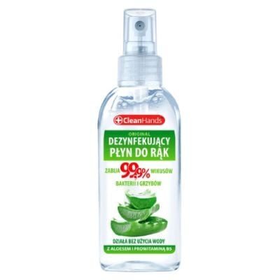 CleanHands Płyn dezynfekujący do rąk z aloesem i prowitaminą B5, 100 ml
