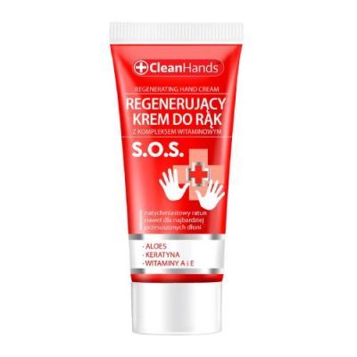 CleanHands Regenerujący krem do rąk z kompleksem witaminowym SOS, 30 ml