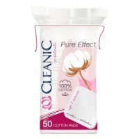 CLEANIC Płatki kosmetyczne kwadratowe 50 sztuk