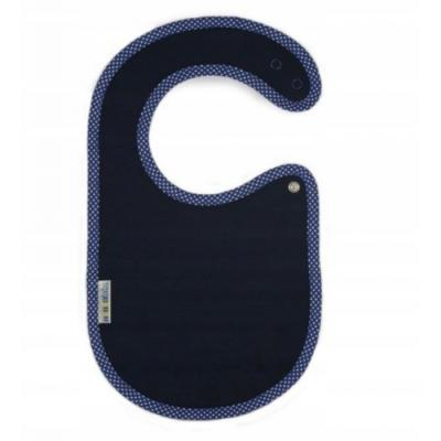 Clickbibs Śliniak granat-groszki białe