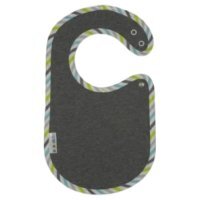 Clickbibs Śliniak szary-paski zielono-niebieskie