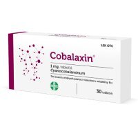 Cobalaxin 1 mg, 30 tabletek - do leczenia różnych postaci niedoboru witaminy B12