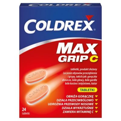 Coldrex MaxGrip C, 24 tabletki
