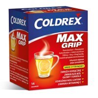 COLDREX MAXGRIP o smaku cytrynowym 14 saszetek