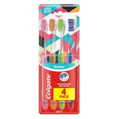 COLGATE Twister Soft Miękka szczoteczka do zębów, 4 sztuki