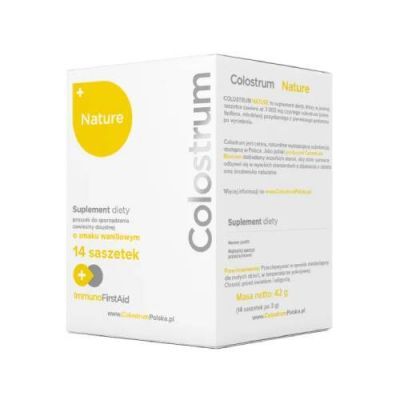 Colostrum Nature proszek o smaku waniliowym, 14 sasz.