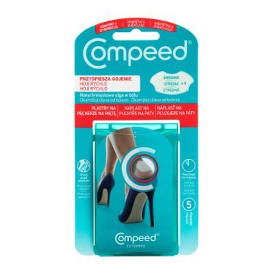 Compeed Plastry na pęcherze na piętę średnie, 5 szt.