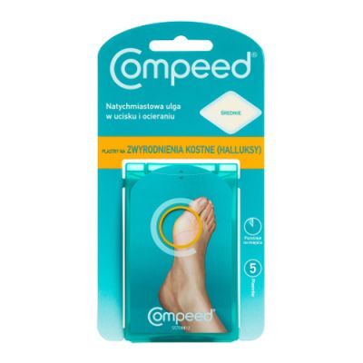 Compeed Plastry na zwyrodnienia kostne halluksy średnie, 5 szt.