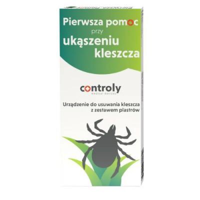Controly Zestaw do usuwania kleszczy - Pierwsza Pomoc (urządzenie + zestaw plastrów)