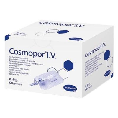 Cosmopor I.V. Jałowy opatrunek samoprzylepny 8 x 6 cm, 50 szt.