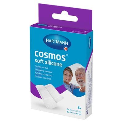 Cosmos Soft Silicone Plastry z klejem silikonowym, 8 szt.