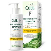 CUTIS P Przeciwłupieżowy szampon konopny + CBD 150 ml + 3 próbki GRATIS