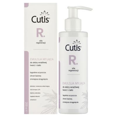 CUTIS R Siła Regeneracji Emulsja myjąca do skóry wrażliwej, twarz i ciało, 200 ml