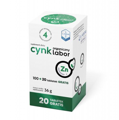 CYNK ORGANICZNY 120 tabletek LABOR