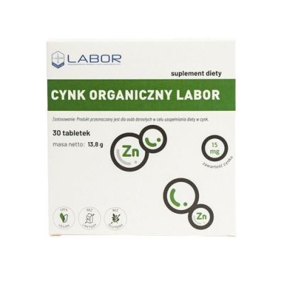 LABOR Cynk organiczny 15mg, 30tabl.