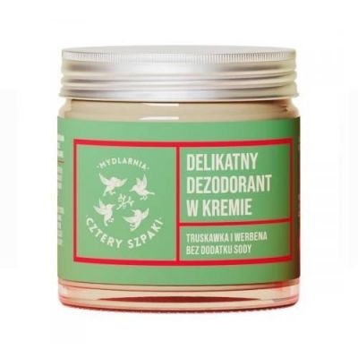CZTERY SZPAKI (4szpaki) Delikatny dezodorant w kremie Truskawka i Werbena, 60ml