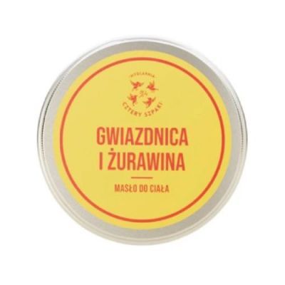 CZTERY SZPAKI (4szpaki) Masło do ciała Gwiazdnica i Żurawina, 150ml KRÓTKA DATA 03.01.2026