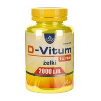 D-VITUM Forte D3 2000 j.m. Żelki pomarańczowe, 60 sztuk