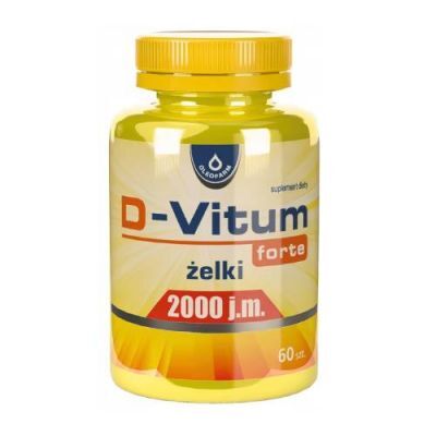 D-VITUM Forte D3 2000 j.m. Żelki pomarańczowe, 60 sztuk