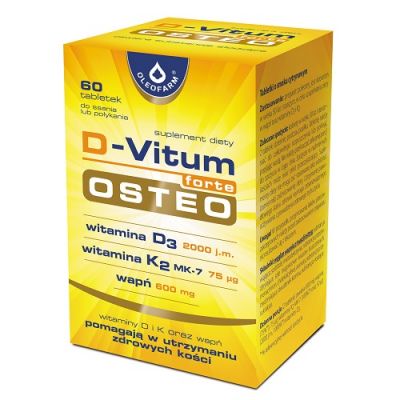 D-VITUM FORTE OSTEO Witamina D 2000 j.m. 60 tabletek