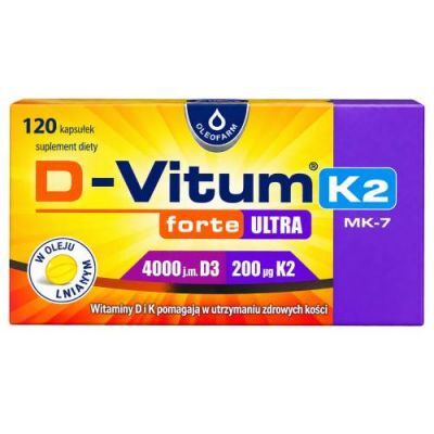D-vitum forte Ultra 4000 j.m. K2, 120 kaps.