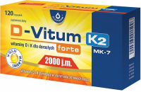 D-VITUM K2 FORTE witaminy D 2000 j.m. i K dla dorosłych 120 kapsułek