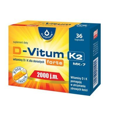 D-VITUM K2 FORTE witaminy D 2000 j.m. i K dla dorosłych  36 kapsułek