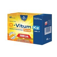 D-VITUM K2 FORTE witaminy D 2000 j.m. i K dla dorosłych  60 kapsułek